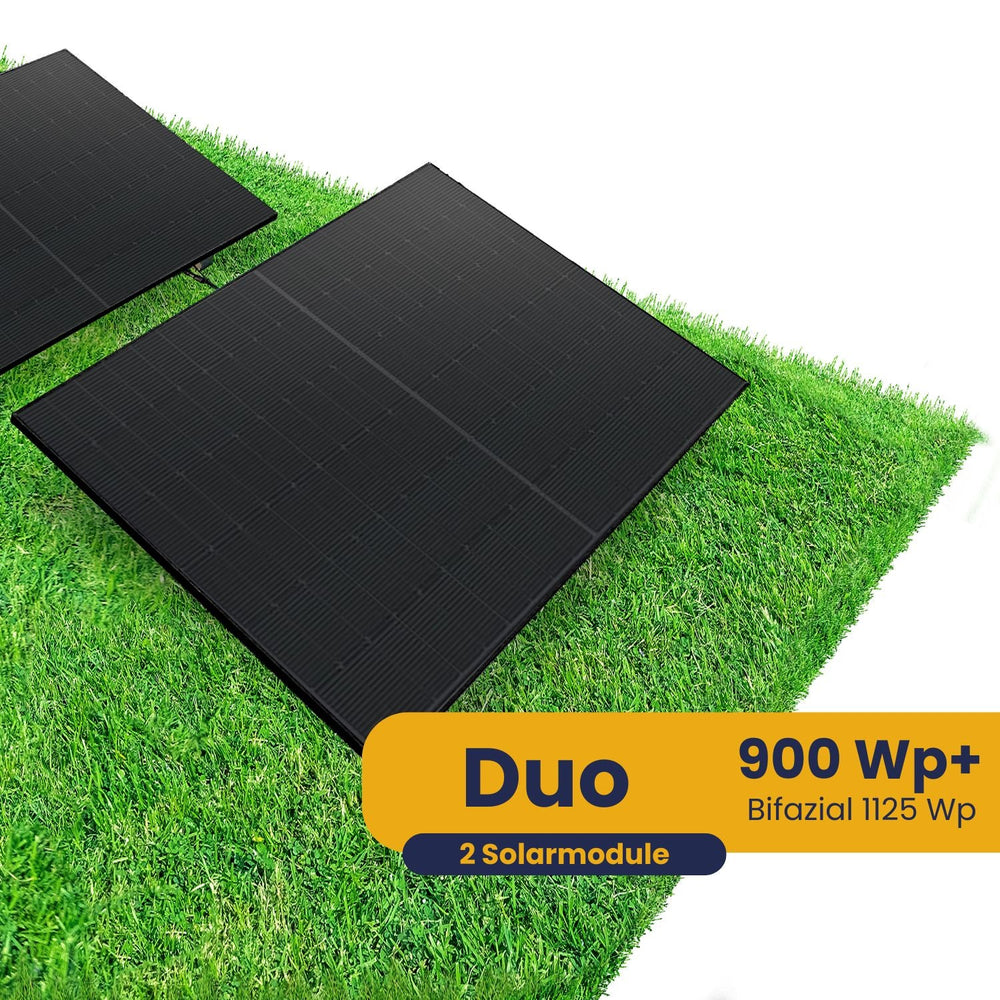 Kleines Kraftwerk Duo Garten Komplettpaket (900Wp+) Bifazial