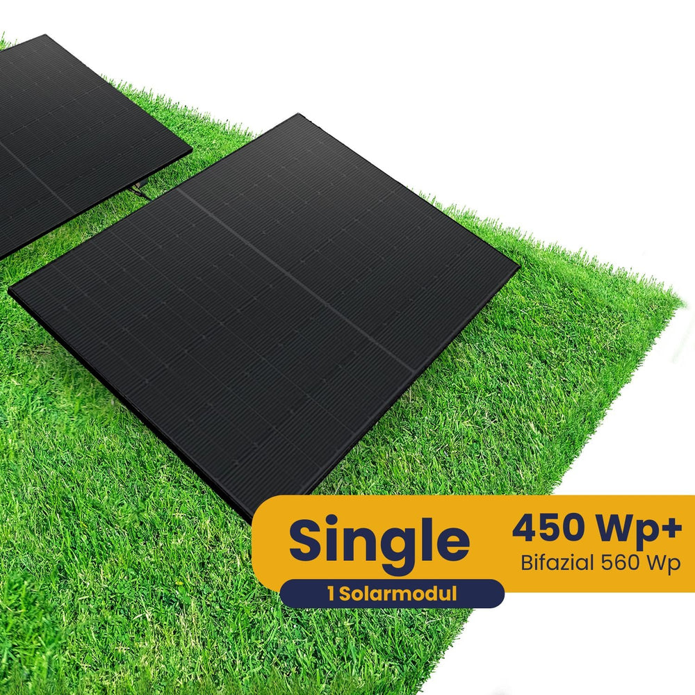 Kleines Kraftwerk Single Garten Komplettpaket (450Wp+) Bifazial