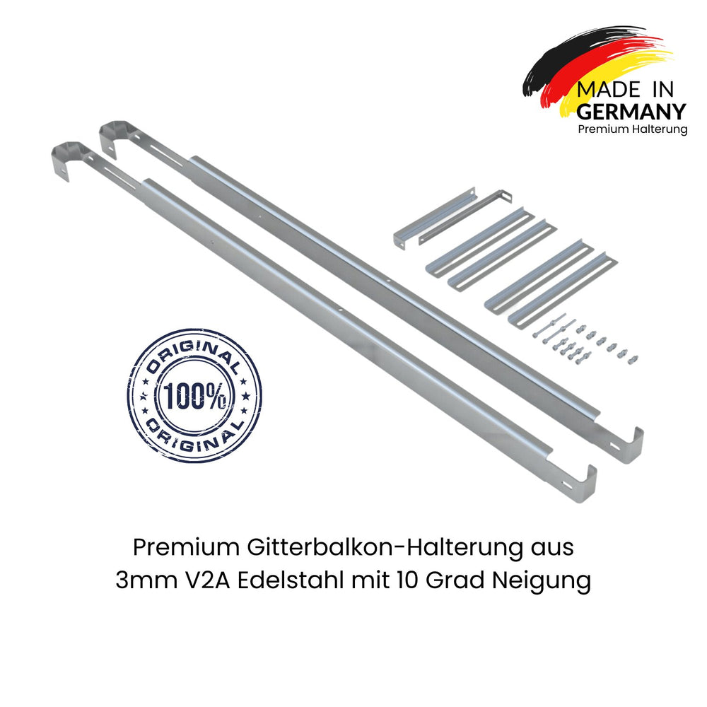 Kleines Kraftwerk Single Gitterbalkon Komplettpaket (430Wp+) Bifazial