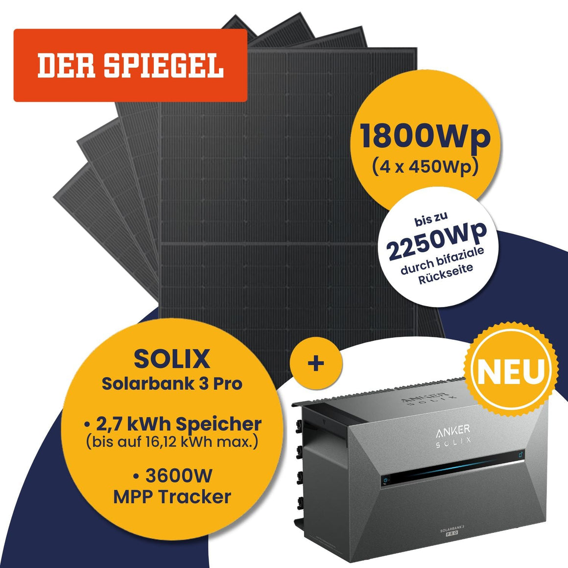 Kleines Kraftwerk Balkonkraftwerk mit Anker Solarbank 3