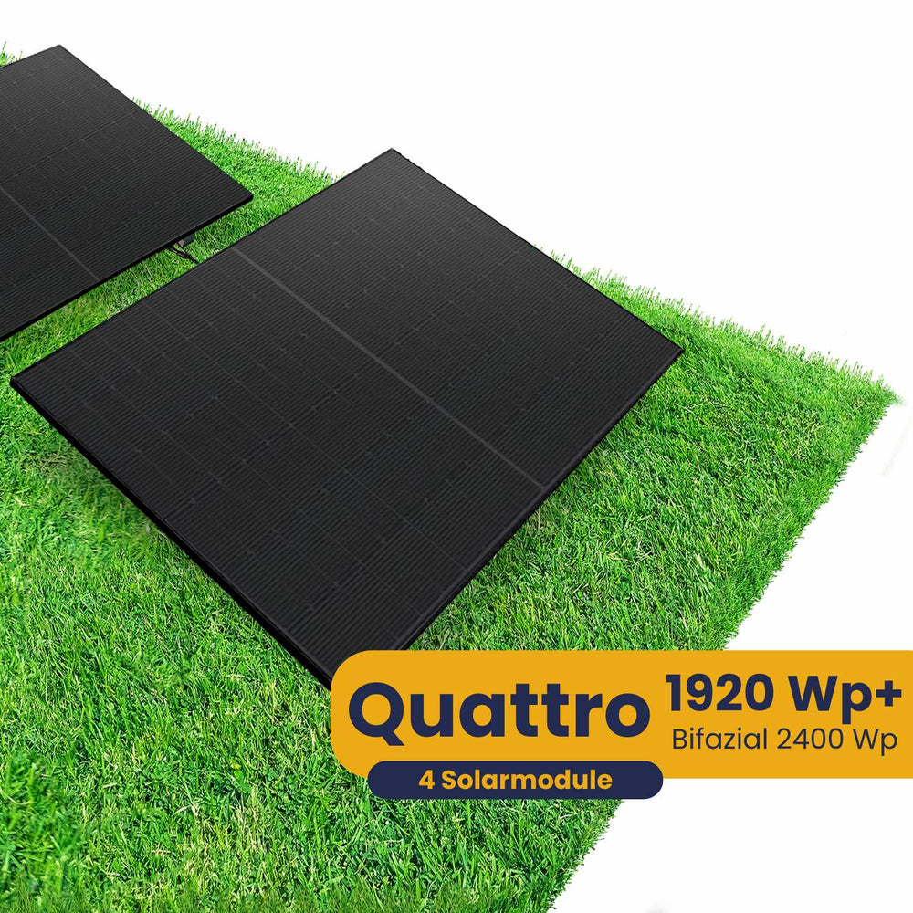 Kleines Kraftwerk Quattro Garten Komplettpaket (1920Wp+) Bifazial
