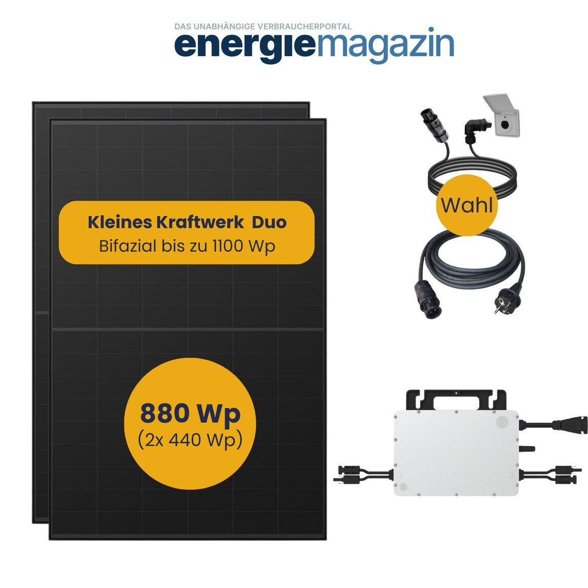 Kleines Kraftwerk Duo 880W (energiemagazin DEAL)